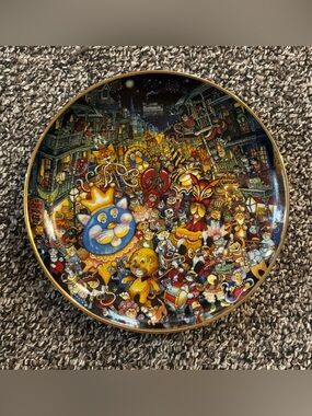 "Meowdi Gras" Collectible Plate - Bill Bell's Holiday Cats Plate - Mother's